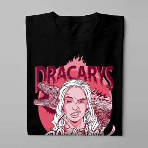 Dracarys Bitches Game of Thrones Luke Molver Illustrated Men's Tee - black - folded long