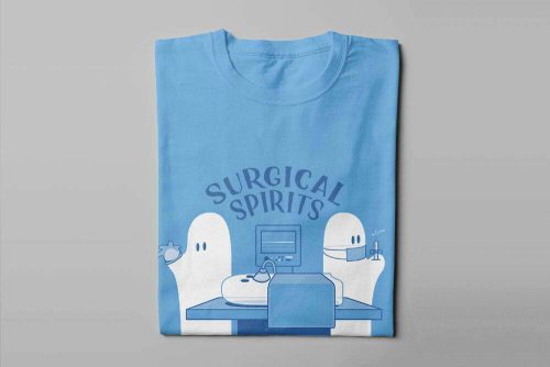 Surgical Spirits Funny Tshirt Terrorist Men's Tee - sky blue - folded long