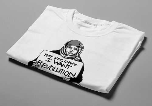 Revolution Stencil Men's Tee - white - folded short