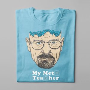 Breaking Bad Meth Teacher Kitchen Dutch Parody Men's Tee - sky blue - folded long