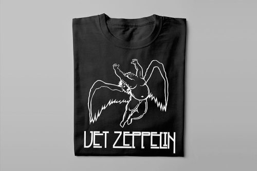 Afrikaans Led Zeppelin Kitchen Dutch Parody Men's Tee - black - folded long