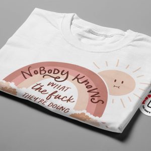 Nobody Knows Funny Covid Men's Tee - white - folded short