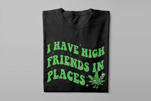 Friends in High Places Stoner Men's T-shirt - black - folded long