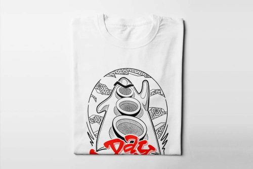 Day of the Tentacle Munky Design Graphic Men's Tee - white - folded long
