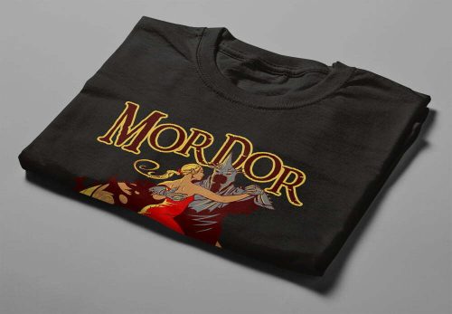 Mordor on the Dancefloor Lord of the Rings Parody Men's Tee - black - folded short