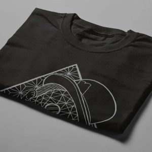Geometric Gentleman Munky Design Graphic Men's Tee - black - folded short