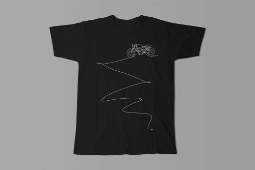 Follow The Flow Ronin Motorcycle Graphic Men's T-shirt - black