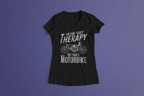 Bike Therapy Ronin Motorcycle Graphic Ladies' T-shirt - black