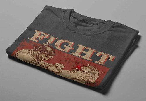 Fight Dirty Synth-Noir Luke Molver Men's T-shirt - charcoal - folded short