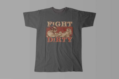 Fight Dirty Synth-Noir Luke Molver Men's T-shirt - charcoal