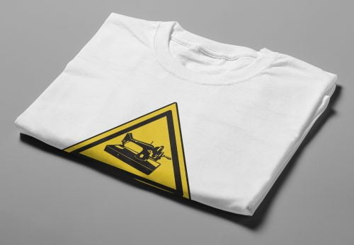 Children At Work Sweatshop Parody Men's Tshirt Terrorist Tee - white - folded short