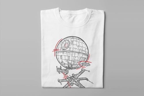 Rebel Alliance Star Wars Parody Munky Design Graphic Men's Tee - white - folded long