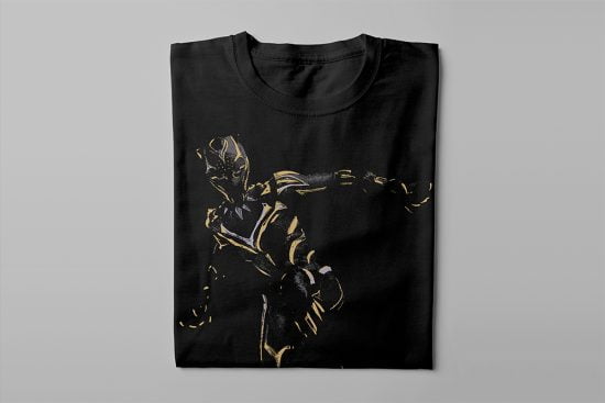 Black Panther Shuri Piercing Blue Men's Graphic T-shirt - black - folded long