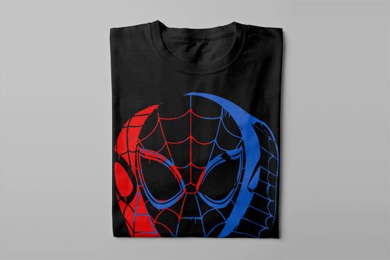 Spider-Verse Trio Piercing Blue Men's Graphic T-shirt - black - folded long
