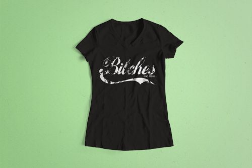 Bitches And Coke Coca-Cola Parody Luke Molver Ladies' T-shirt - black
