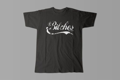 Bitches And Coke Coca-Cola Parody Luke Molver Men's T-shirt - black