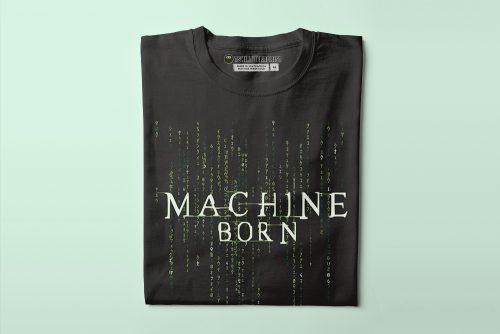 Machine Born The Matrix Movie Parody Tshirt Terrorist Men's T-shirt - black - folded straight