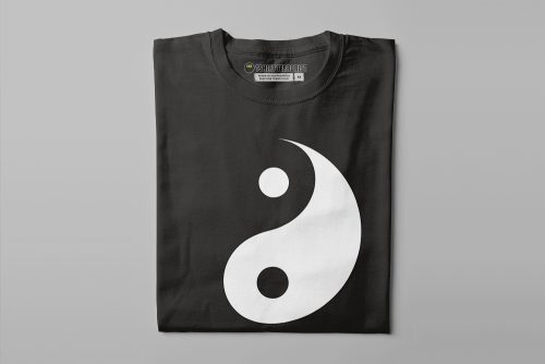 Yin Yang Esoteric Eastern Mysticism Tshirt Terrorist Men's T-shirt - black - folded straight