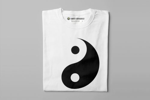Yin Yang Esoteric Eastern Mysticism Tshirt Terrorist Men's T-shirt - white - folded straight
