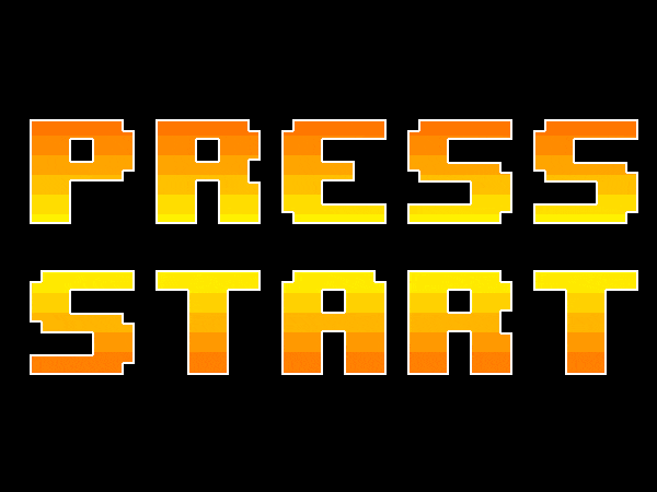 Press Start Gaming gif for Tshirt Promotion